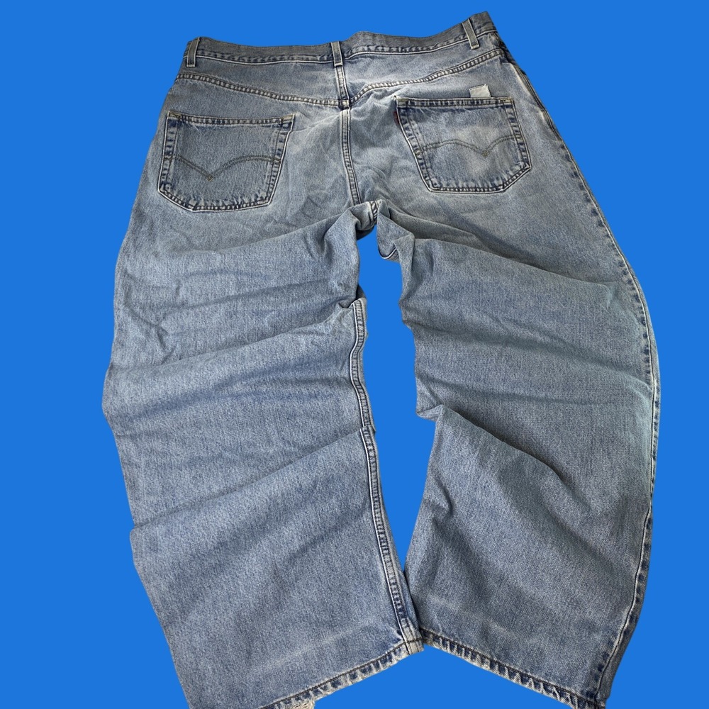 VTG 90s Levis 595 Dry Goods Baggy Straight Jeans Wide Leg Mens 40x32 Streetwear